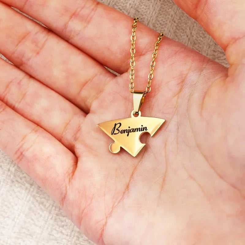 Personalizovaný rodinný puzzle náhrdelník