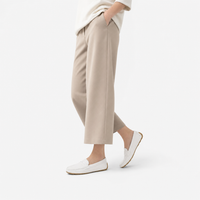 mocassins femme blanc en cuir photo lifestyle portée