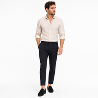 mocassins homme noir en daim en cuir shooting porté avec mannequin entier