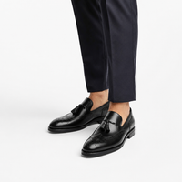 mocassins homme noir verni en cuir photo lifestyle portée