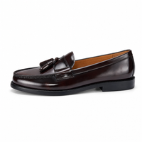 mocassins homme marron verni brillant vue de côté