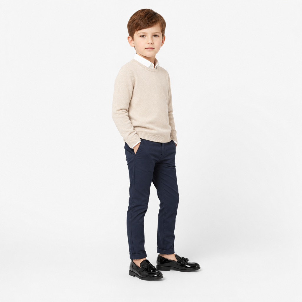 mocassins enfant noir verni brillant photo lifestyle portée