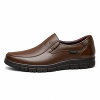 mocassins homme marron en cuir semelle épaisse vue de côté
