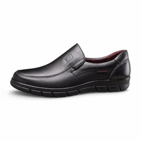mocassins homme noir en cuir semelle épaisse vue de côté