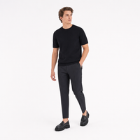 mocassins homme noir en cuir plateforme shooting porté avec mannequin entier